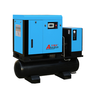 Compressor de ar de parafuso rotativo trifásico de velocidade variável de 15 HP com tanque e secador