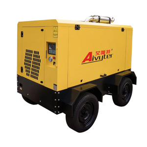 Compressor de ar de parafuso industrial portátil para resfriamento de ar a diesel