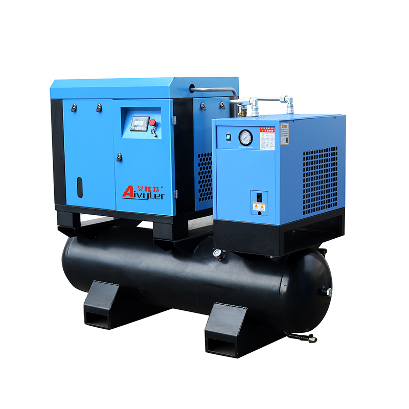 Compressor de ar de parafuso 10Hp 7,5kW tudo em um com tanque de ar