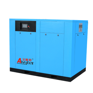 Compressor de ar de parafuso rotativo lubrificado a óleo de dois estágios economizador de energia elétrica