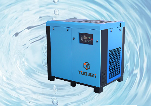 Por que há água na exaustão do compressor de ar?