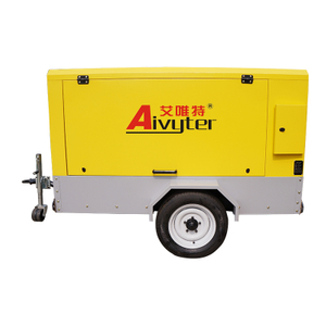 Compressor de ar de parafuso portátil para mineração movido a diesel de baixo ruído
