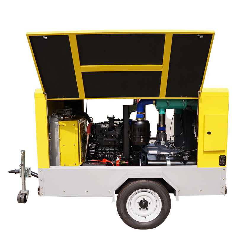Compressor de ar de parafuso de mina de pressão diesel 8bar