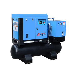 Compressor de ar de parafuso 10Hp 7,5kW tudo em um com tanque de ar