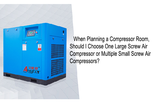 Ao planejar uma sala de compressores, devo escolher um compressor de ar de parafuso grande ou vários compressores de ar de parafuso pequeno?