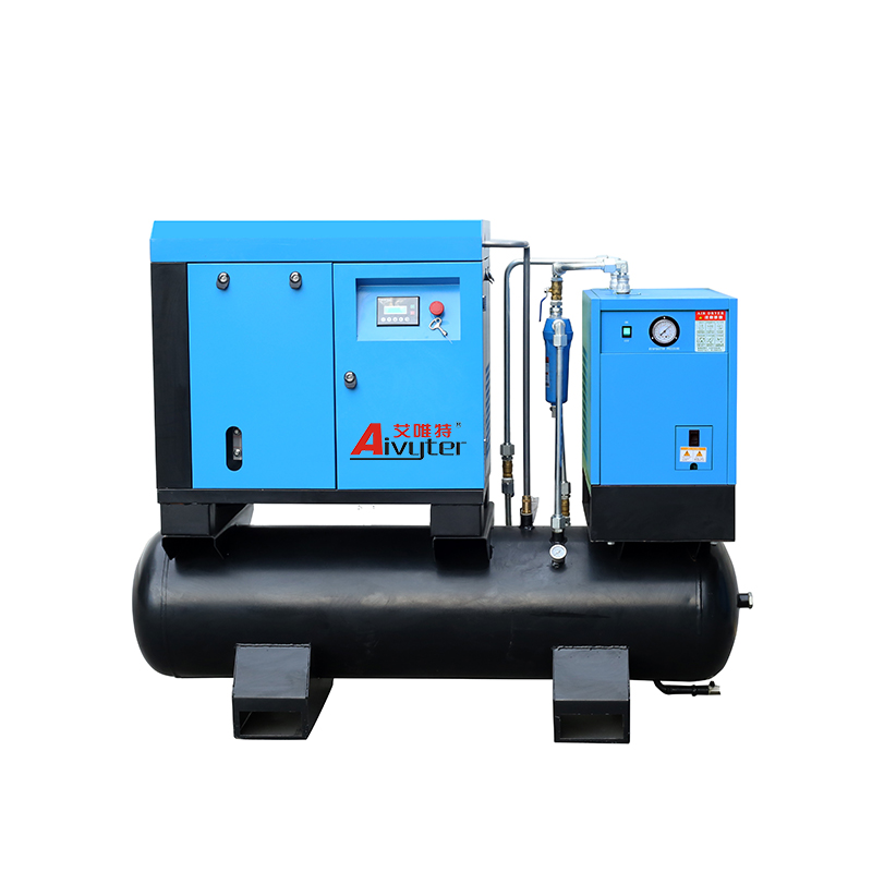 Industrial geral 7.5kw 11kw 15kw 8bar tudo em um compressor de ar de velocidade fixa compressor de ar de parafuso